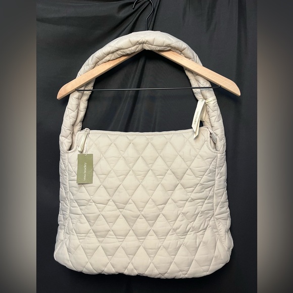 Vera Bradley Quilted Tifton Hobo Tote in Pumice Stone - Picture 4 of 12